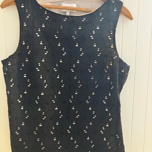 Laundry By Shelli Segal Black and Tan Sleeveless Tank Top